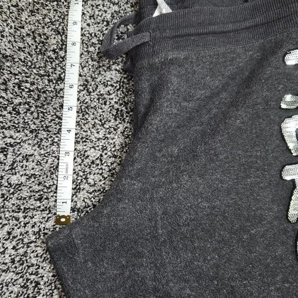 Vtg Y2k Aeropostale Flare Gray Sequin Bling Sweatpants Xl Preppy Chic Mallcore - Picture 3 of 9